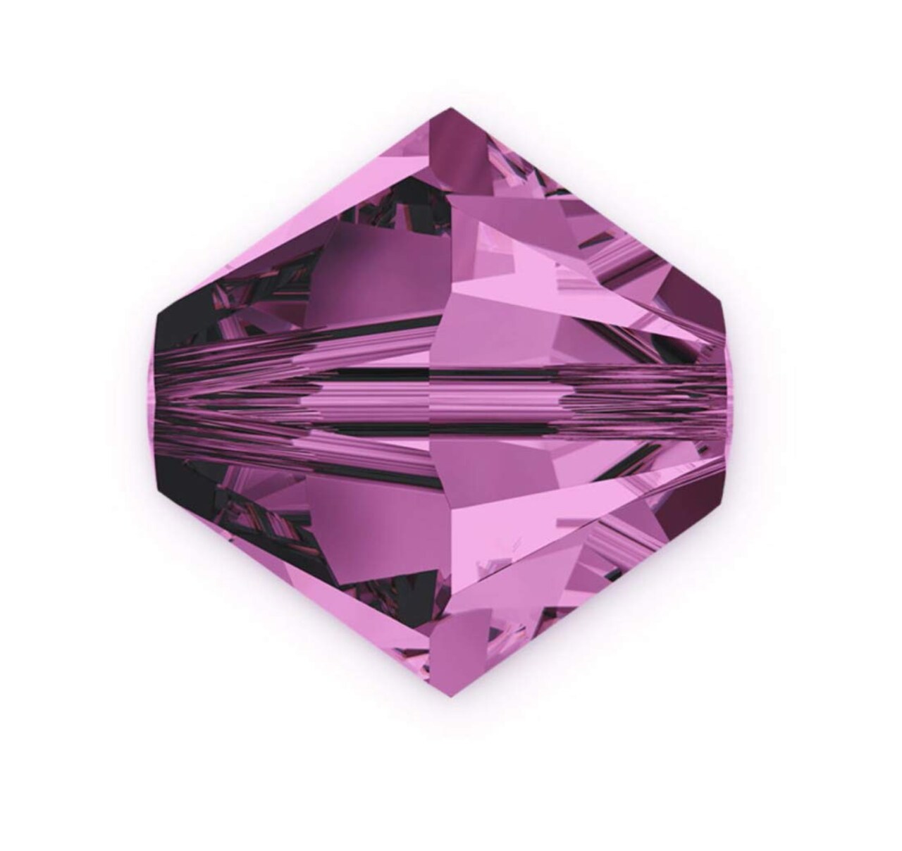 100pcs Authentic Preciosa 4mm (0.16 inch) Small Faceted Bicone Crystal Loose Beads Purple Amethyst Compatible with Swarovski 5301/5328 for DIY Jewelry Making Pre-B411